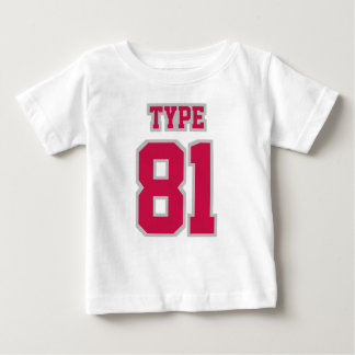 T-shirt Pour Bébé 2 Côté BLANC CRIMSON ARGENT Football Col Col