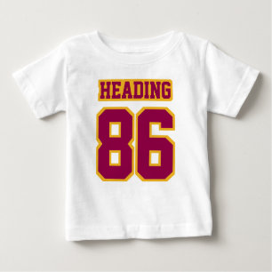 T-shirt Pour Bébé 2 Côté BURGUNDY GOLD Dress Football Jersey