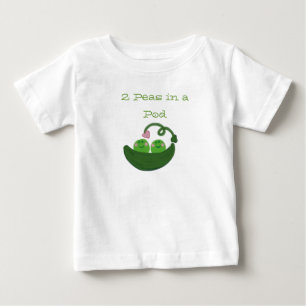 T-shirt Pour Bébé 2 pois dans une cosse