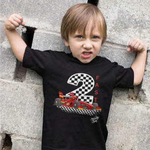 T-shirt Pour Bébé 2 rapide Super Voiture Deuxième Anniversaire 