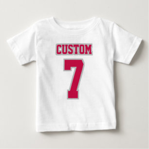 T-shirt Pour Bébé 2 Side WHITE CRIMSON SILVER Tutu Football Babywear