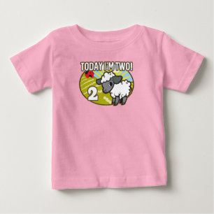 T-shirt Pour Bébé 2e anniversaire de l'enfant Aujourd'hui, je suis d