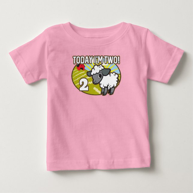 T-shirt Pour Bébé 2e anniversaire de l'enfant Aujourd'hui, je suis d (Devant)