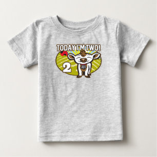 T-shirt Pour Bébé 2e anniversaire de l'enfant Aujourd'hui, je suis d