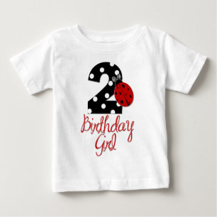 T-shirt Pour Bébé 2e fille anniversaire - Ladybug - 2 Bug dame