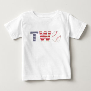 T-shirt Pour Bébé 2e tenue d'anniversaire, fête de baseball, photo-p
