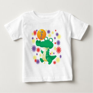 T-shirt Pour Bébé 2ème Alligator d'anniversaire
