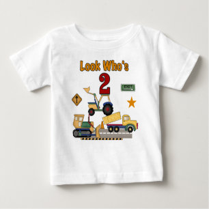 T-shirt Pour Bébé 2ème anniversaire de construction
