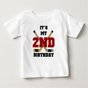 T-shirt Pour Bébé 2ème anniversaire d'hockey