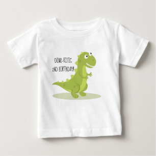 T-shirt Pour Bébé 2ème chemise d'anniversaire de dinosaure mignon !