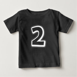 T-shirt Pour Bébé 2ème Chemise de nombre d'anniversaire