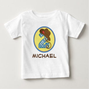 T-shirt Pour Bébé 2ème Cowboy d'anniversaire je suis pièce en t