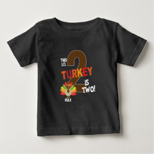 T-shirt Pour Bébé 2ème fête d'anniversaire d'action de grâce li'l tu
