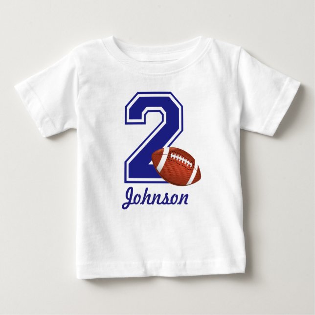 T-shirt Pour Bébé 2ème Le football de garçon d'anniversaire (Devant)