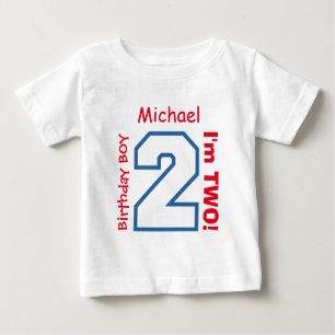 T-shirt Pour Bébé 2ème Nombre A04. de sports d'anniversaire de BÉBÉ
