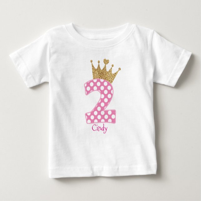 T-shirt Pour Bébé 2nd Birthday (Devant)