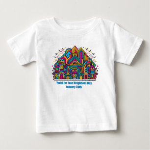 T-shirt Pour Bébé 30 janvier - Yodel pour la fête de votre voisin