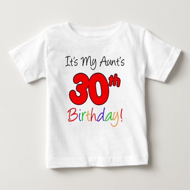 T-shirt Pour Bébé 30e anniversaire de la tante (Devant)