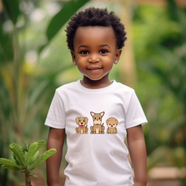 T-shirt Pour Bébé 3 mignon animal de compagnie Imprimer blanc bébé e (Créateur téléchargé)
