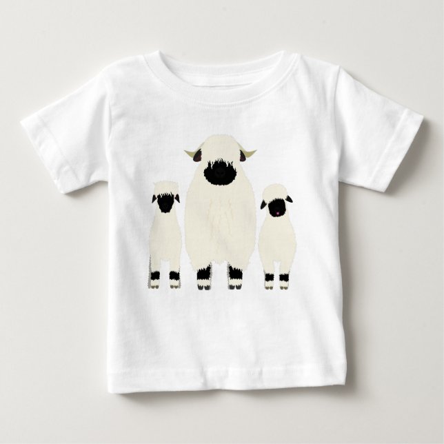 T-shirt Pour Bébé 3 Moutons Noirs Valais (Devant)