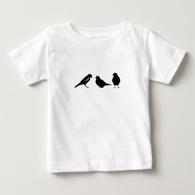 T-shirt Pour Bébé 3 petits oiseaux par l'erndub (Devant)