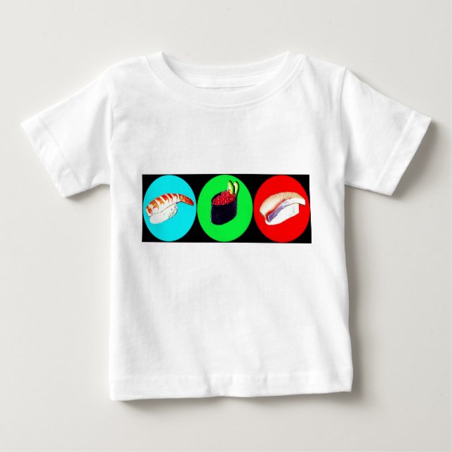 T-shirt Pour Bébé 3 peu de Sushies (Devant)