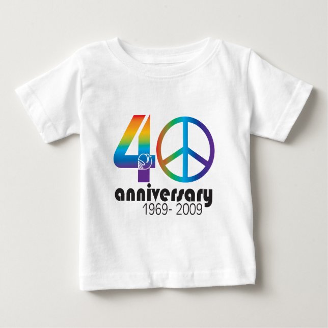 T-shirt Pour Bébé 40e anniversaire 1969-2009 (Devant)