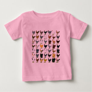 T-shirt Pour Bébé 49 poules de poulet