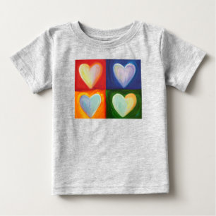 T-shirt Pour Bébé 4 Coeurs d'Amour Chemises personnalisées