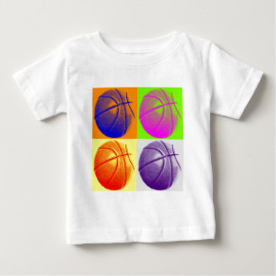 T-shirt Pour Bébé 4 couleurs Pop Art Basketball