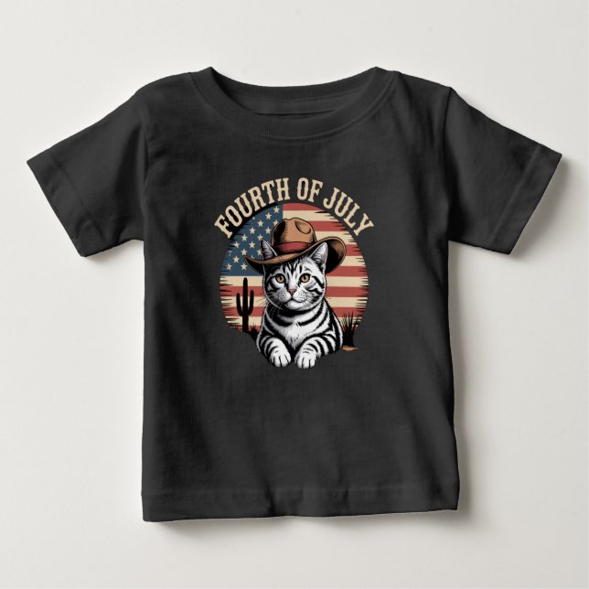 T-shirt Pour Bébé 4 juillet (Devant)