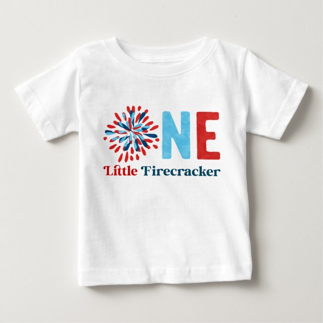 T-shirt Pour Bébé 4 juillet 1er anniversaire T-shirt bébé (Devant)