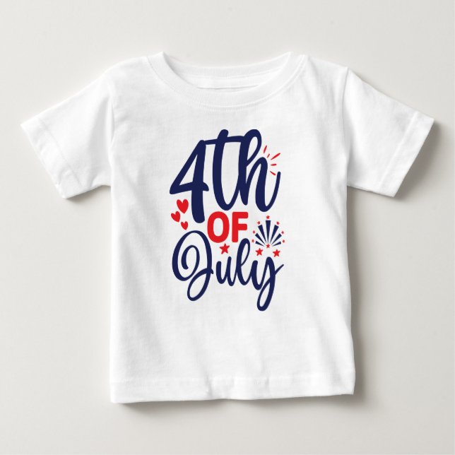 T-shirt Pour Bébé 4 juillet-68826 (Devant)
