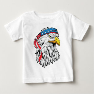 T-shirt Pour Bébé 4 juillet aigle américain