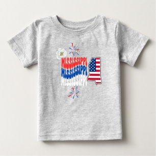 T-shirt Pour Bébé 4 juillet/été/Mississippi été