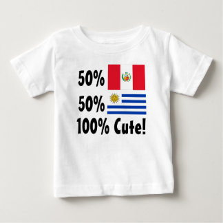 T-shirt Pour Bébé 50% péruvien 50% uruguayen 100% mignon