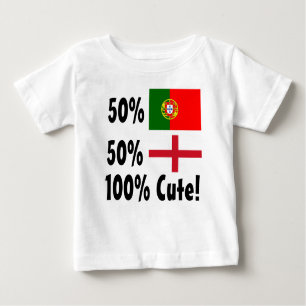 T-shirt Pour Bébé 50% portugais 50% anglais 100% mignonne