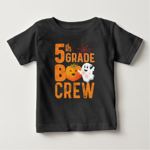 T-shirt Pour Bébé 5e année Boo Crew Halloween Cute Citrouille