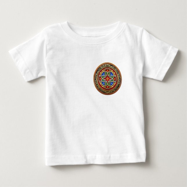 T-shirt Pour Bébé [600] Croix celtique [Or+Émail] (Devant)