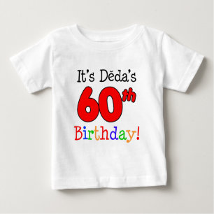 T-shirt Pour Bébé 60e anniversaire de Deda Grand-père tchèque