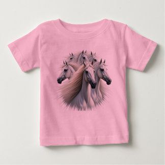 T-shirt Pour Bébé 6 chevaux blancs