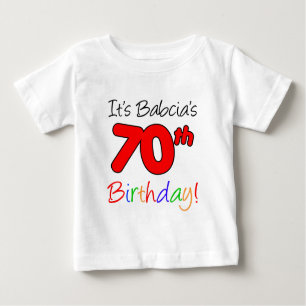 T-shirt Pour Bébé 70e anniversaire de Babcia