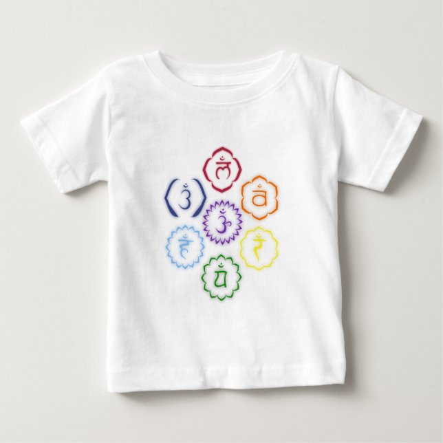 T-shirt Pour Bébé 7 chakras en cercle (Devant)