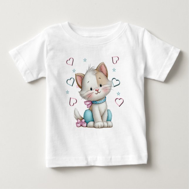 T-shirt Pour Bébé 80 Mignon 20 Chaos Chat (Devant)