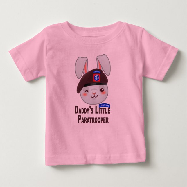 T-shirt Pour Bébé "82e Bataillon de petits parachutistes aéroportés" (Devant)