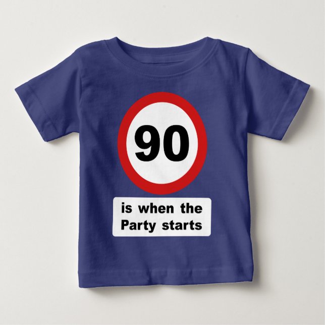 T-shirt Pour Bébé 90 est quand la partie commence (Devant)