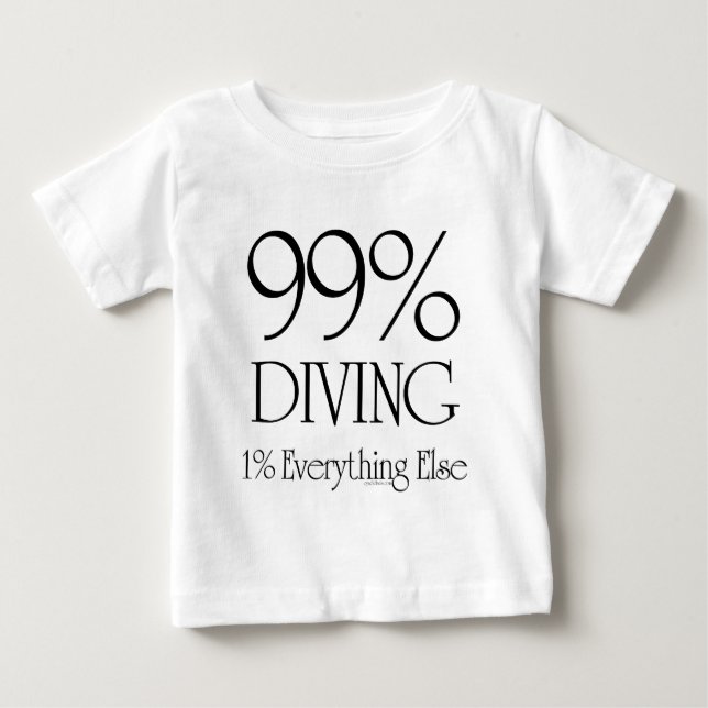 T-shirt Pour Bébé 99% Plongée (Devant)