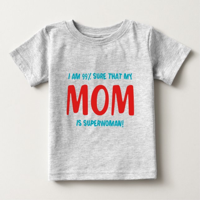 T-shirt Pour Bébé 99% Superwoman (Devant)