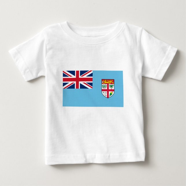 T-shirt Pour Bébé A bas prix ! Drapeau Fidji (Devant)