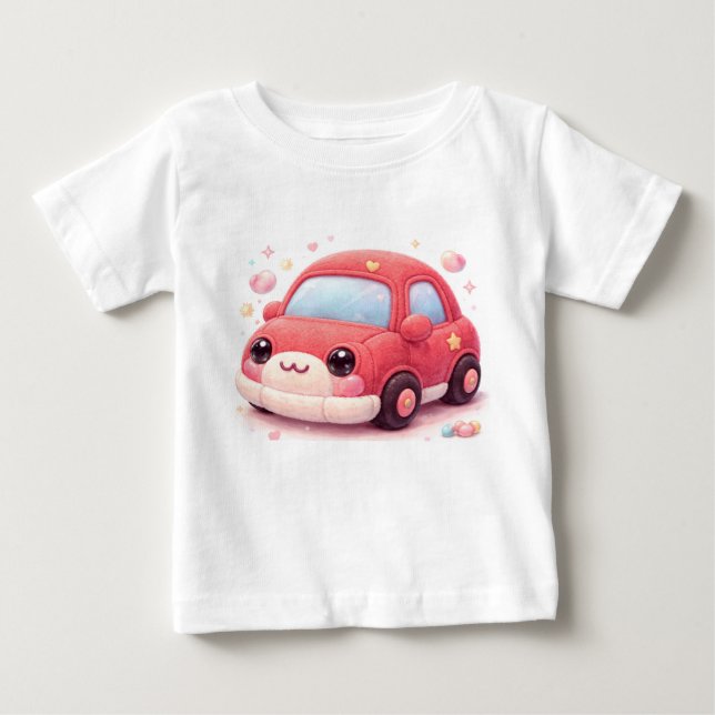 T-shirt Pour Bébé A Candy Car (Devant)